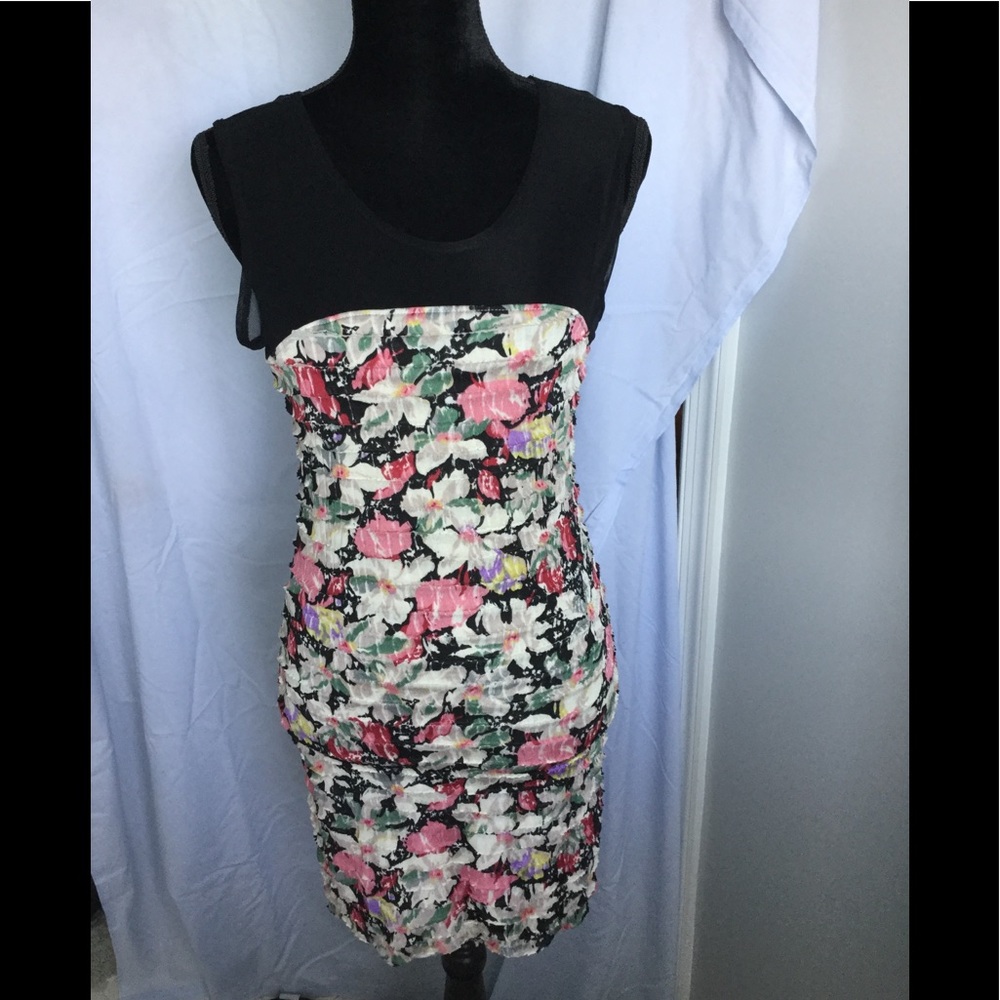 NWOT Floral (multi color) Sexy Form Fitting Dress
